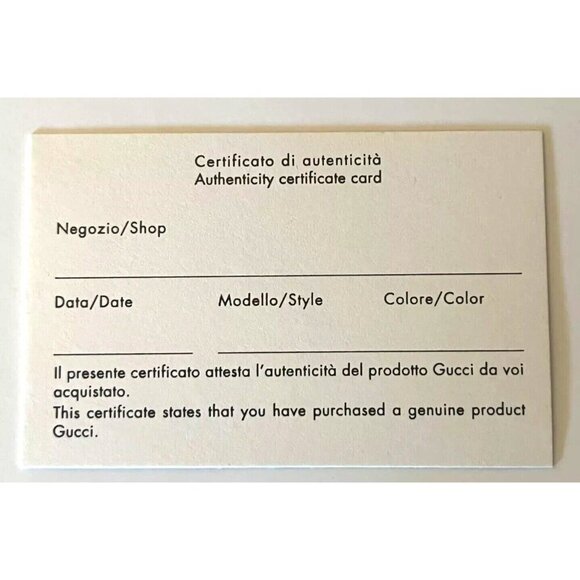 Gucci Sunglasses Eyeglasses Certificate of Authenticity Card - Set of 10 main image 5
